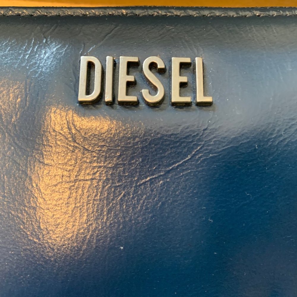 Beautiful Rich Blue Leather Diesel Wallet
